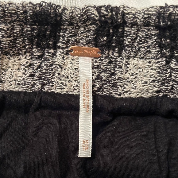 Free People Checkered Skater Skirt - Black and Cream - Picture 2 of 7